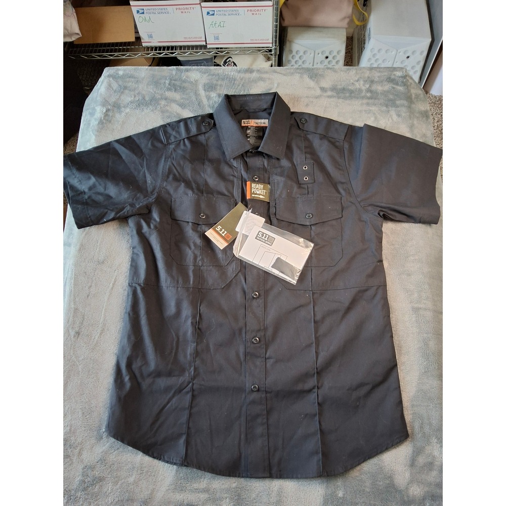 5.11 Tactical Mens Taclite PDU B-Class Short Sleeve Shirt 71168 Midnight Navy M